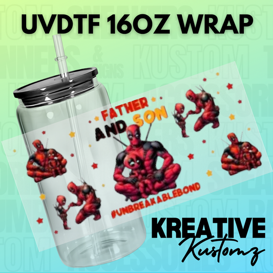 KK-B8828 Spider Father & Son - 16oz UVDTF Wrap