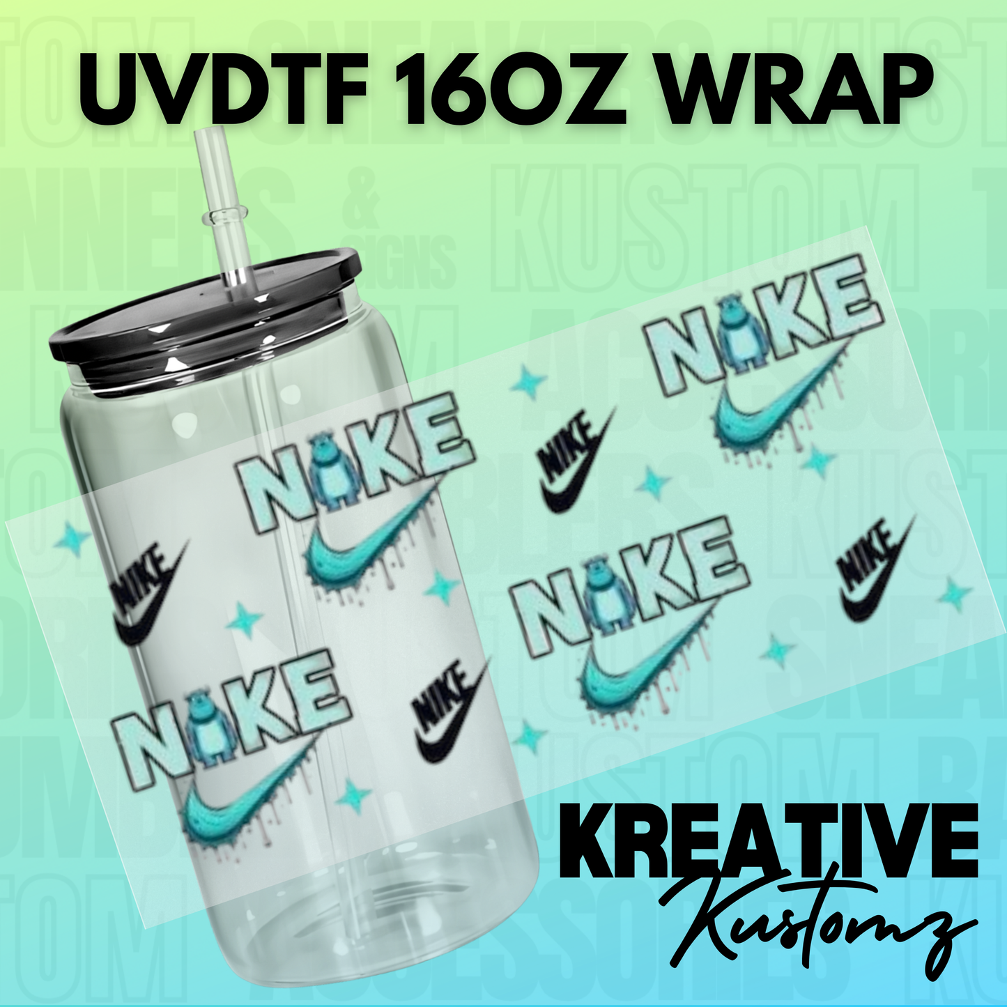 KK-B4119 Monster Swoosh - 16oz UVDTF Wrap