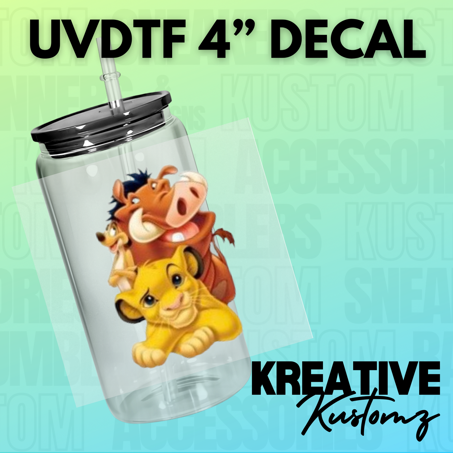 Pumba and Lion Decal
