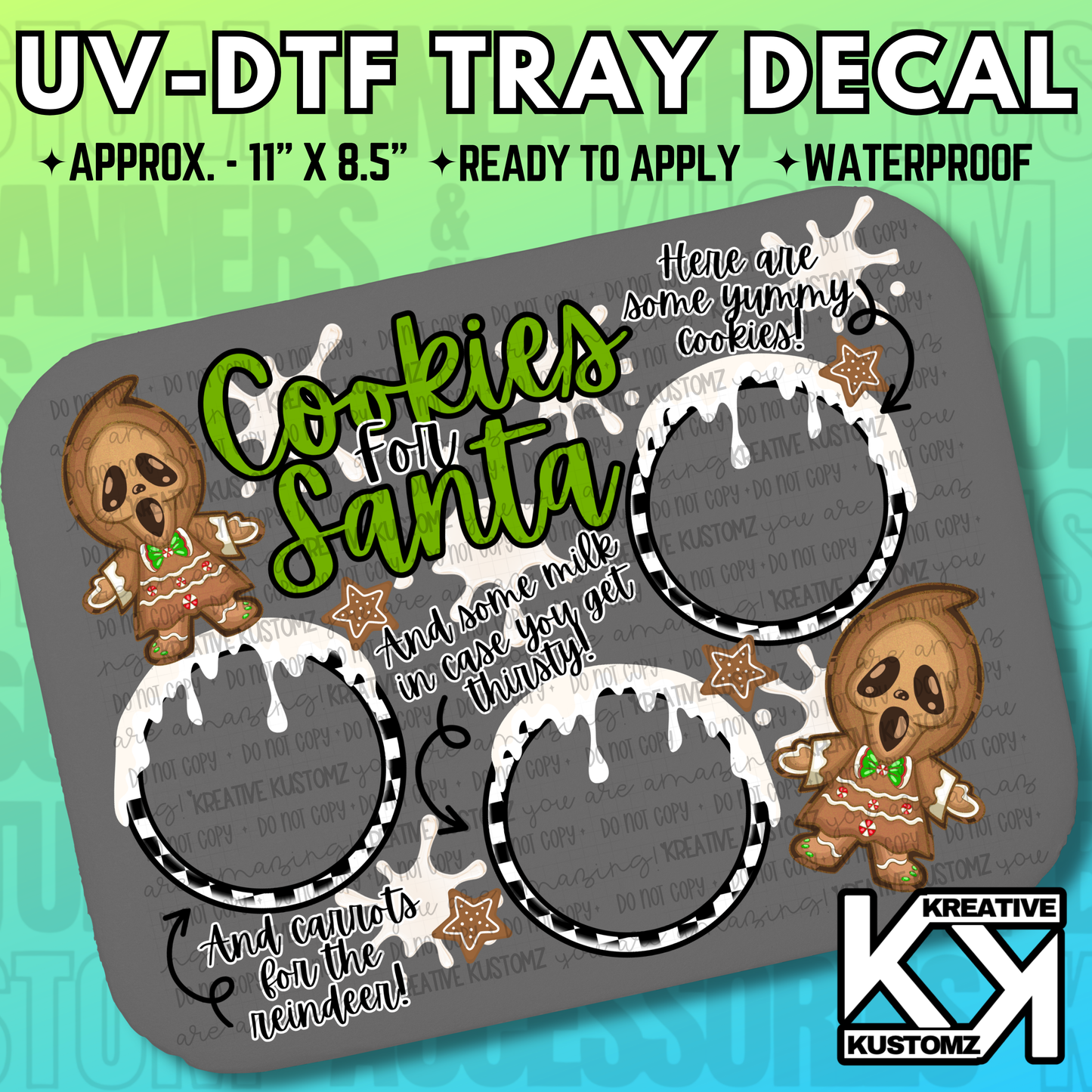 UV-DTF Cookie Tray Decal - Rectangle 13