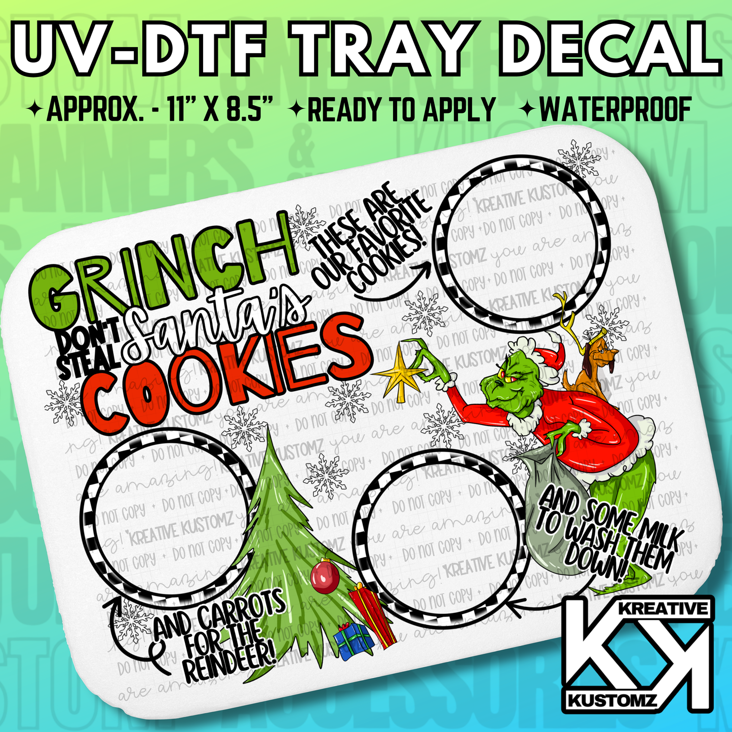 UV-DTF Cookie Tray Decal - Rectangle 7