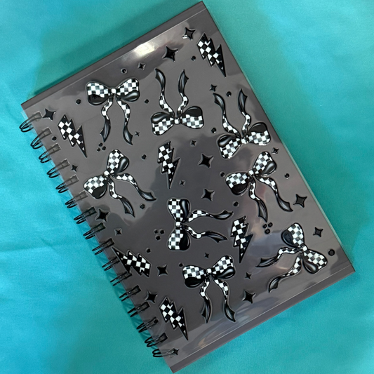 Checkered Bows | UVDTF A5 Notebook Wrap Decal