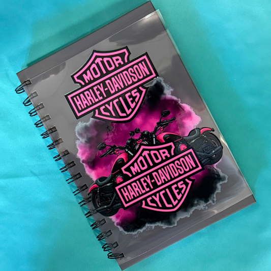 Pink HD Motorcycles | UVDTF A5 Notebook Wrap Decal