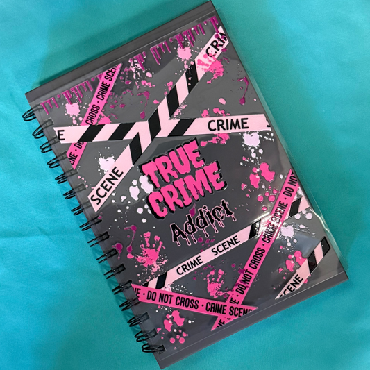 Pink True Crime | UVDTF A5 Notebook Wrap Decal