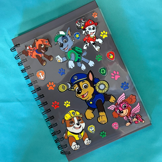 Dogs on a Roll | UVDTF A5 Notebook Wrap Decal