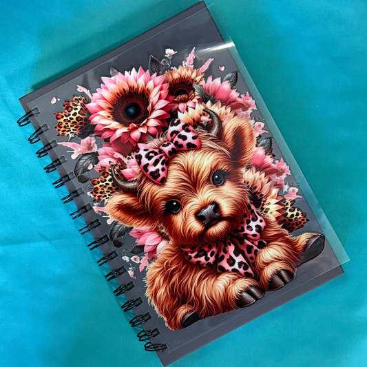 Floral Cow | UVDTF A5 Notebook Wrap Decal