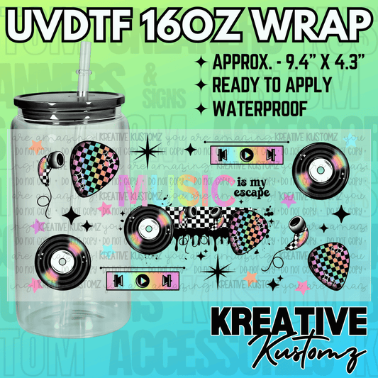 KK-2301  | UVDTF | 16oz Glass Can Libbey Wrap