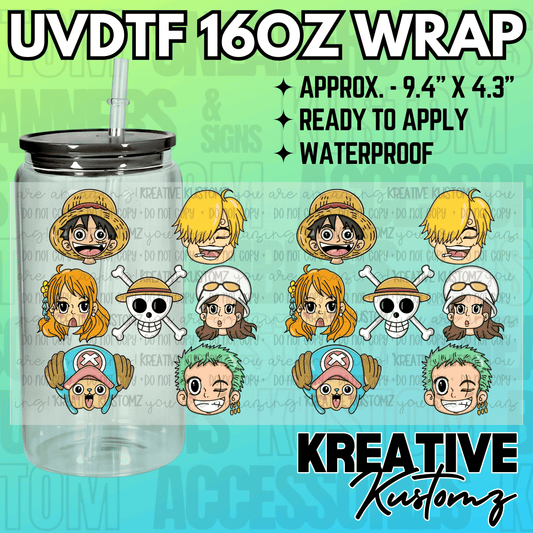 KK-2328  | UVDTF | 16oz Glass Can Libbey Wrap