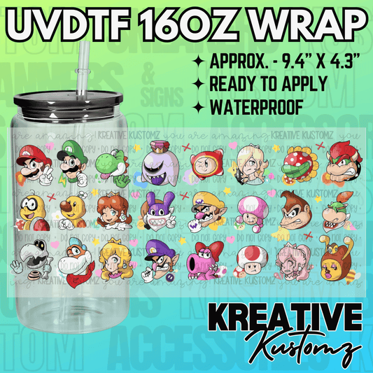 KK-2330  | UVDTF | 16oz Glass Can Libbey Wrap