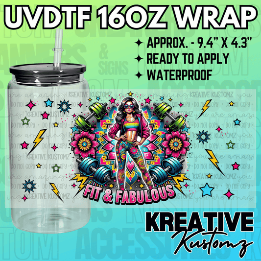 KK-2332  | UVDTF | 16oz Glass Can Libbey Wrap