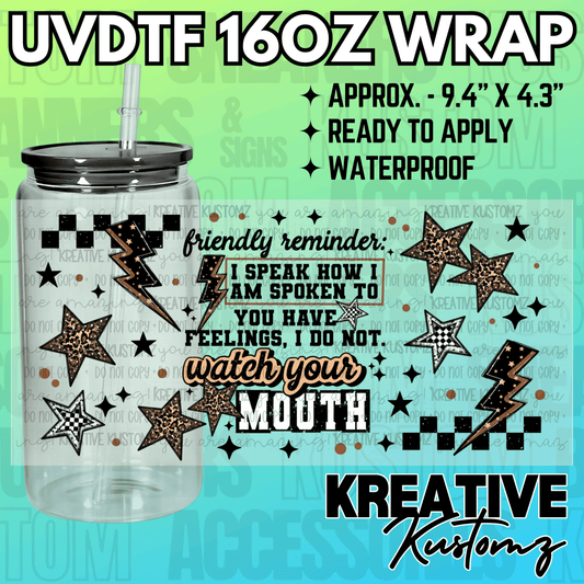 KK-2493 | UVDTF | 16oz Glass Can Libbey Wrap