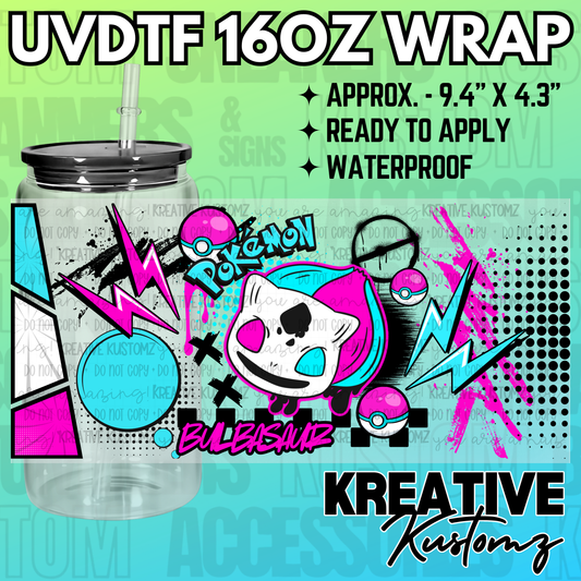 KK-2503  | UVDTF | 16oz Glass Can Libbey Wrap