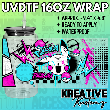 KK-2506  | UVDTF | 16oz Glass Can Libbey Wrap
