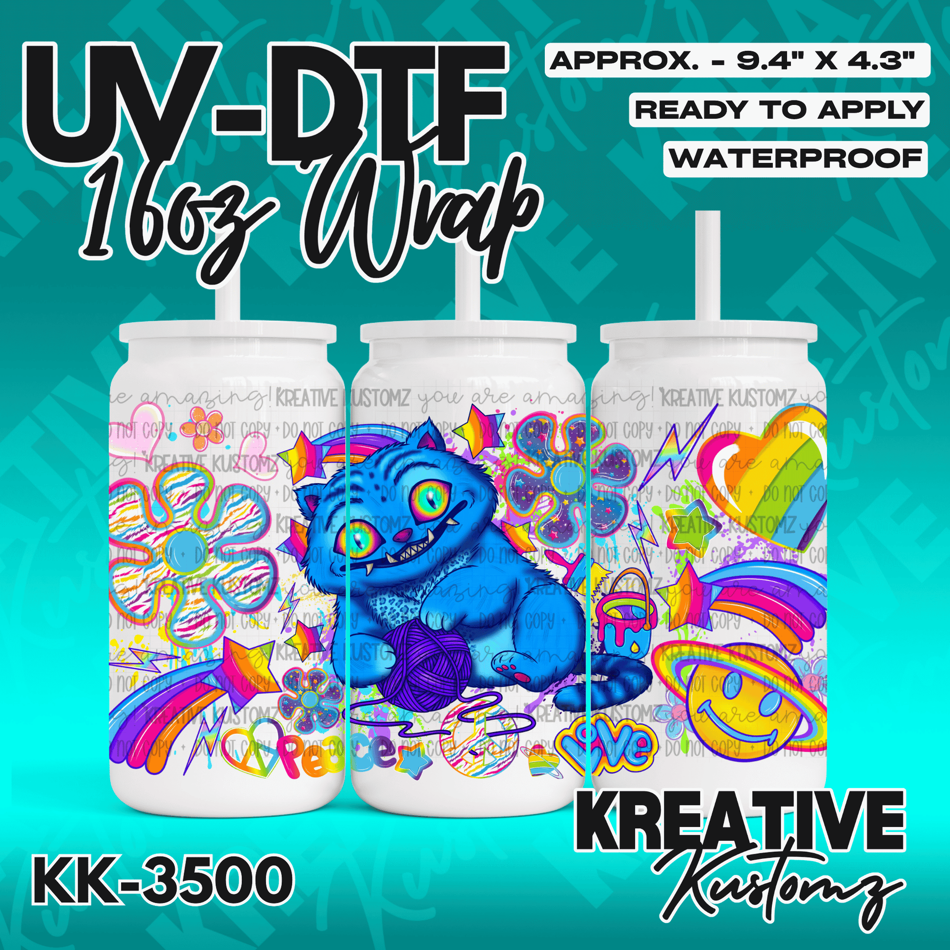 KK-3500 | UVDTF | 16oz Glass Can Libbey Wrap