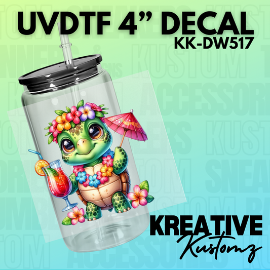 Turtle Cocktail Decal