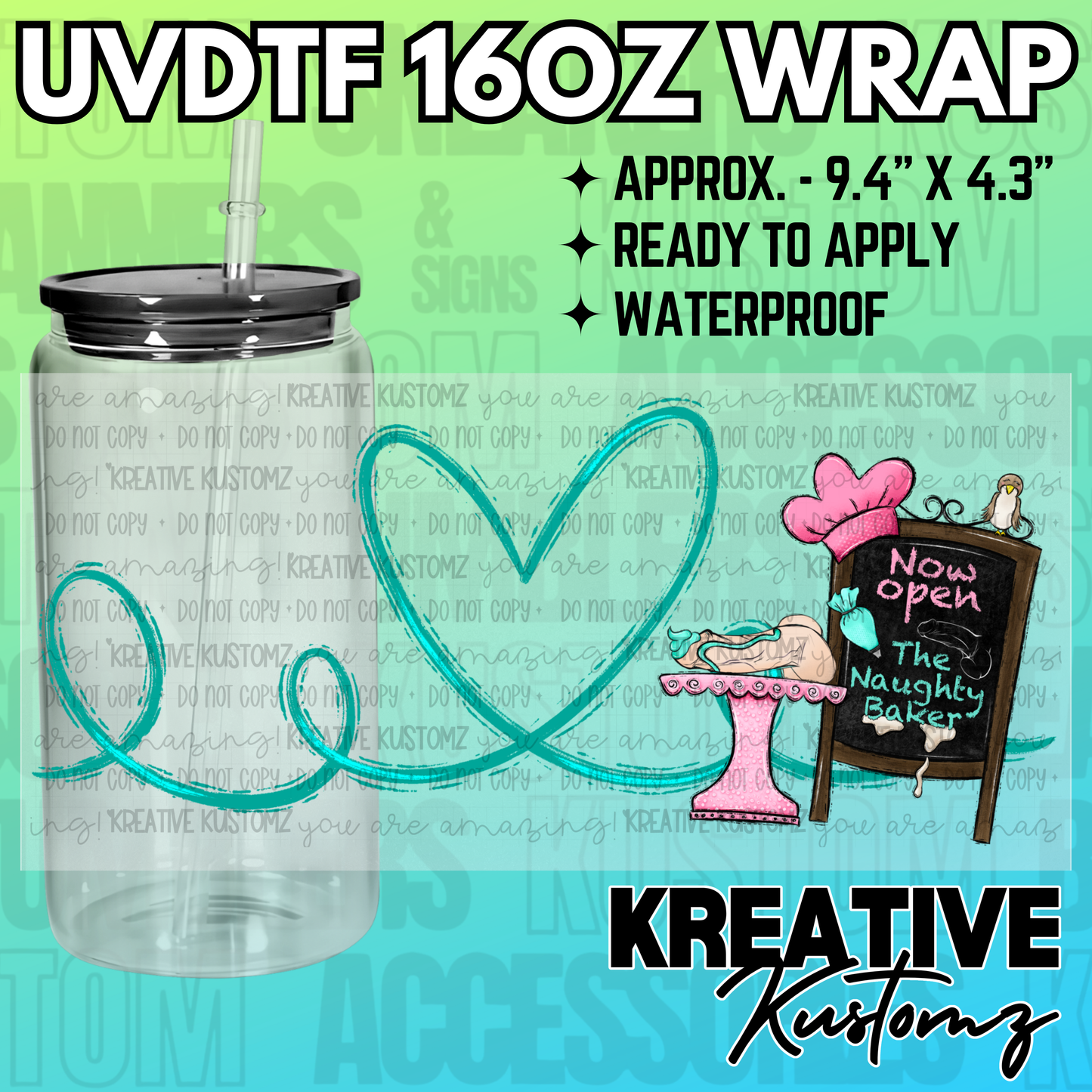 KK-2733| UVDTF | 16oz Glass Can Libbey Wrap
