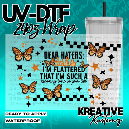 UV DTF Cup Wrap for 24oz Tumblers