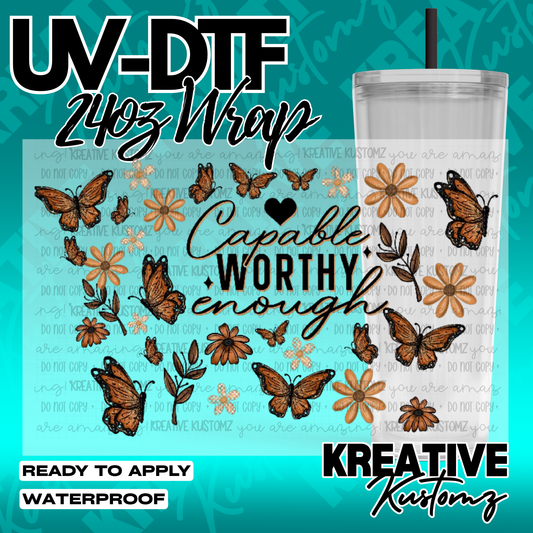 UV DTF Cup Wrap for 24oz Tumblers