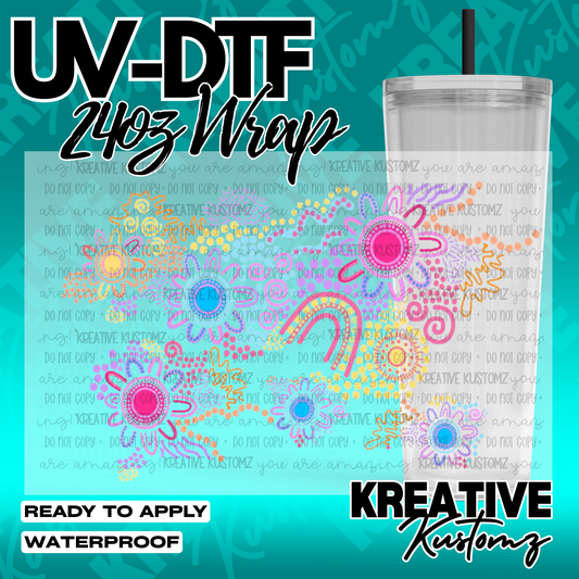 UV DTF Cup Wrap for 24oz Tumblers