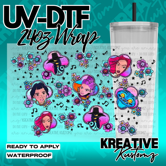 UV DTF Cup Wrap for 24oz Tumblers