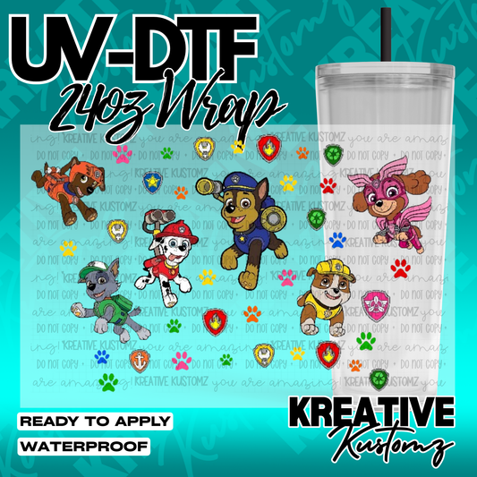 UV DTF Cup Wrap for 24oz Tumblers