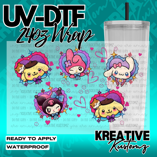 UV DTF Cup Wrap for 24oz Tumblers