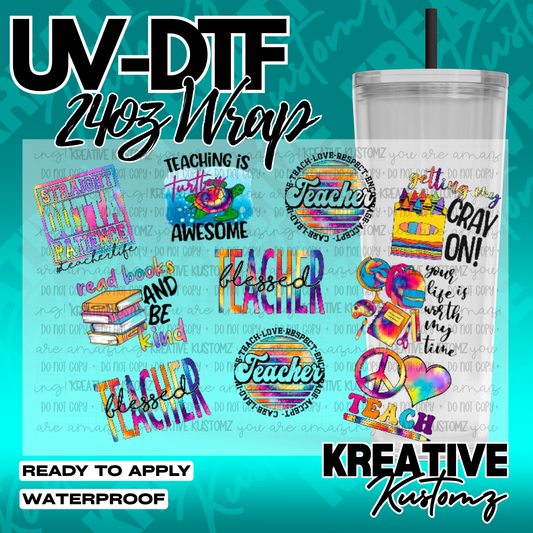UV DTF Cup Wrap for 24oz Tumblers