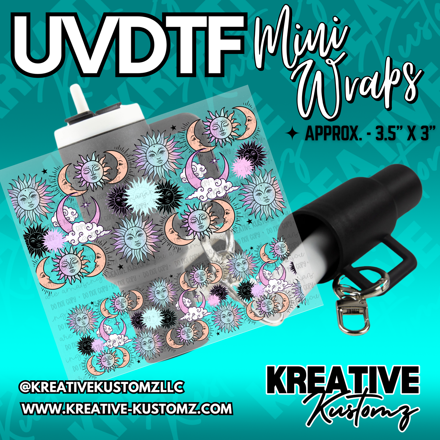 | UVDTF Mini Cup Keychain Wrap Decal