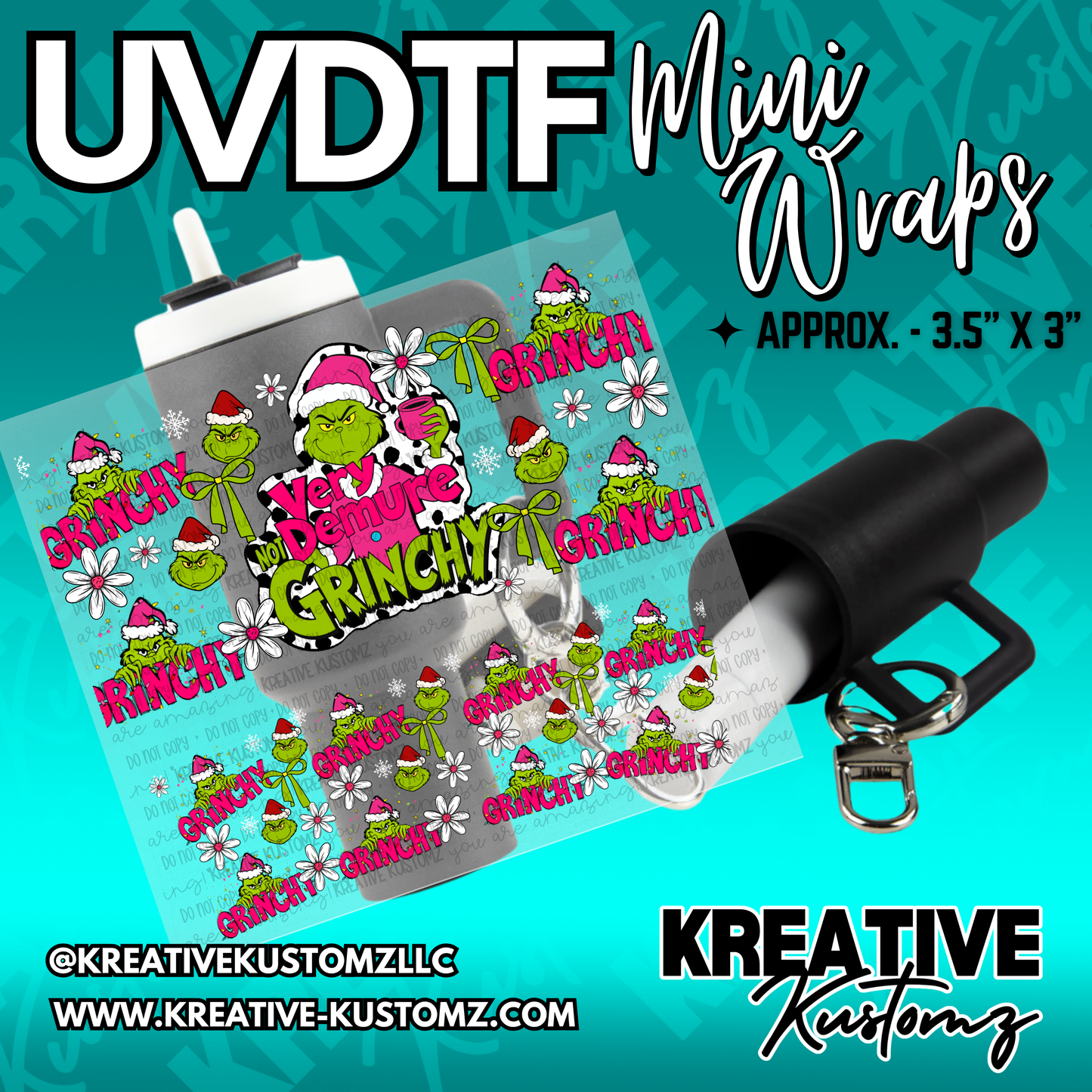 | UVDTF Mini Cup Keychain Wrap Decal