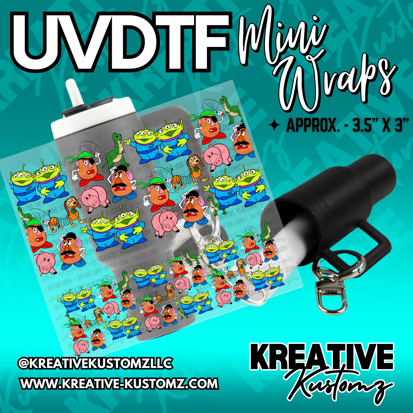 | UVDTF Mini Cup Keychain Wrap Decal