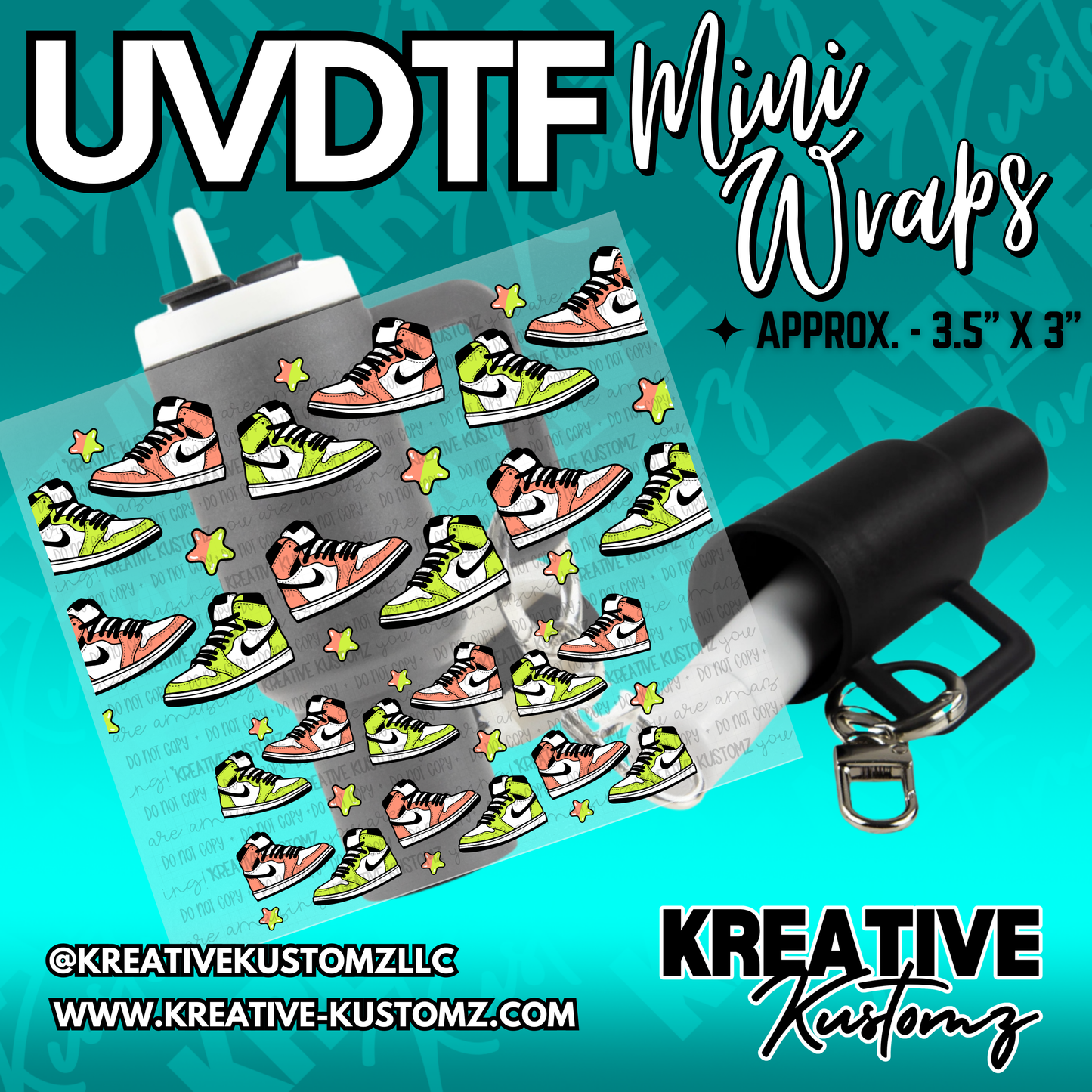 | UVDTF Mini Cup Keychain Wrap Decal