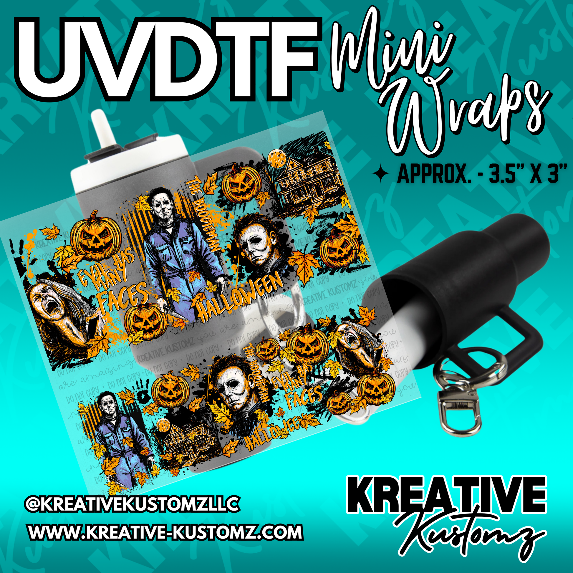 | UVDTF Mini Cup Keychain Wrap Decal