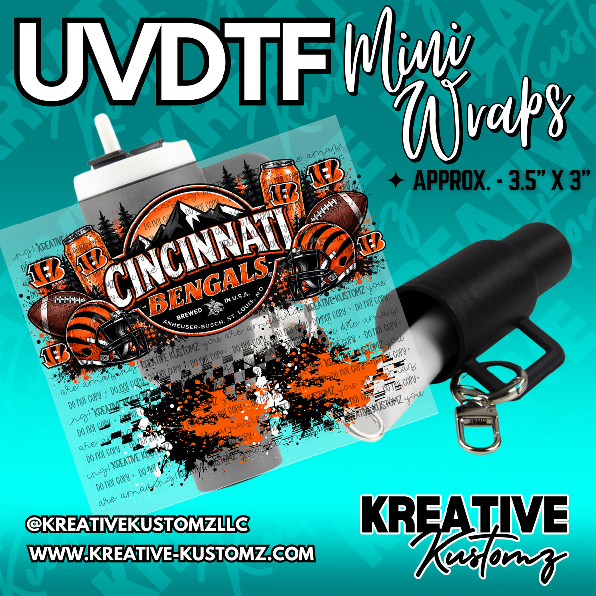 | UVDTF Mini Cup Keychain Wrap Decal
