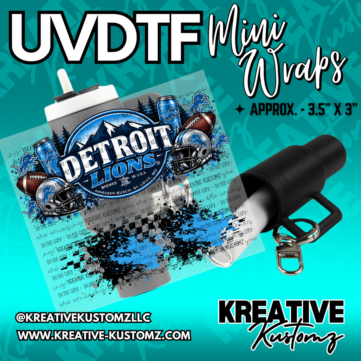 | UVDTF Mini Cup Keychain Wrap Decal