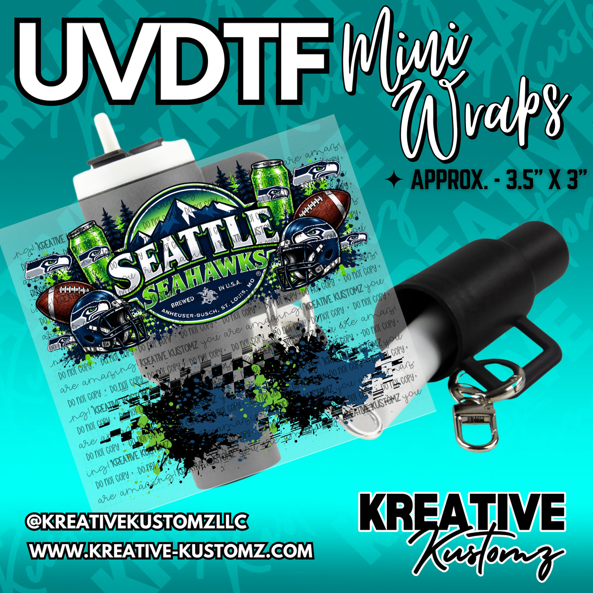 | UVDTF Mini Cup Keychain Wrap Decal