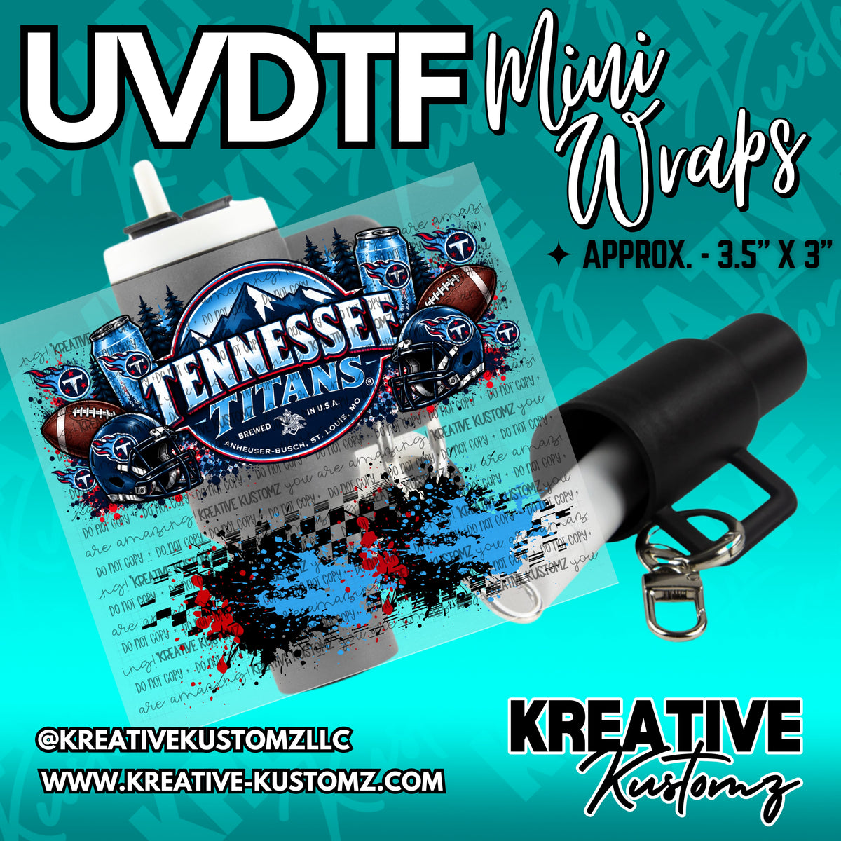 | UVDTF Mini Cup Keychain Wrap Decal