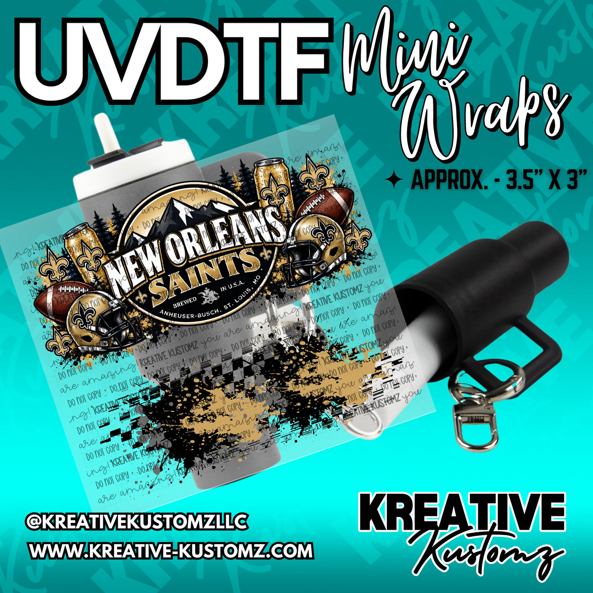 | UVDTF Mini Cup Keychain Wrap Decal