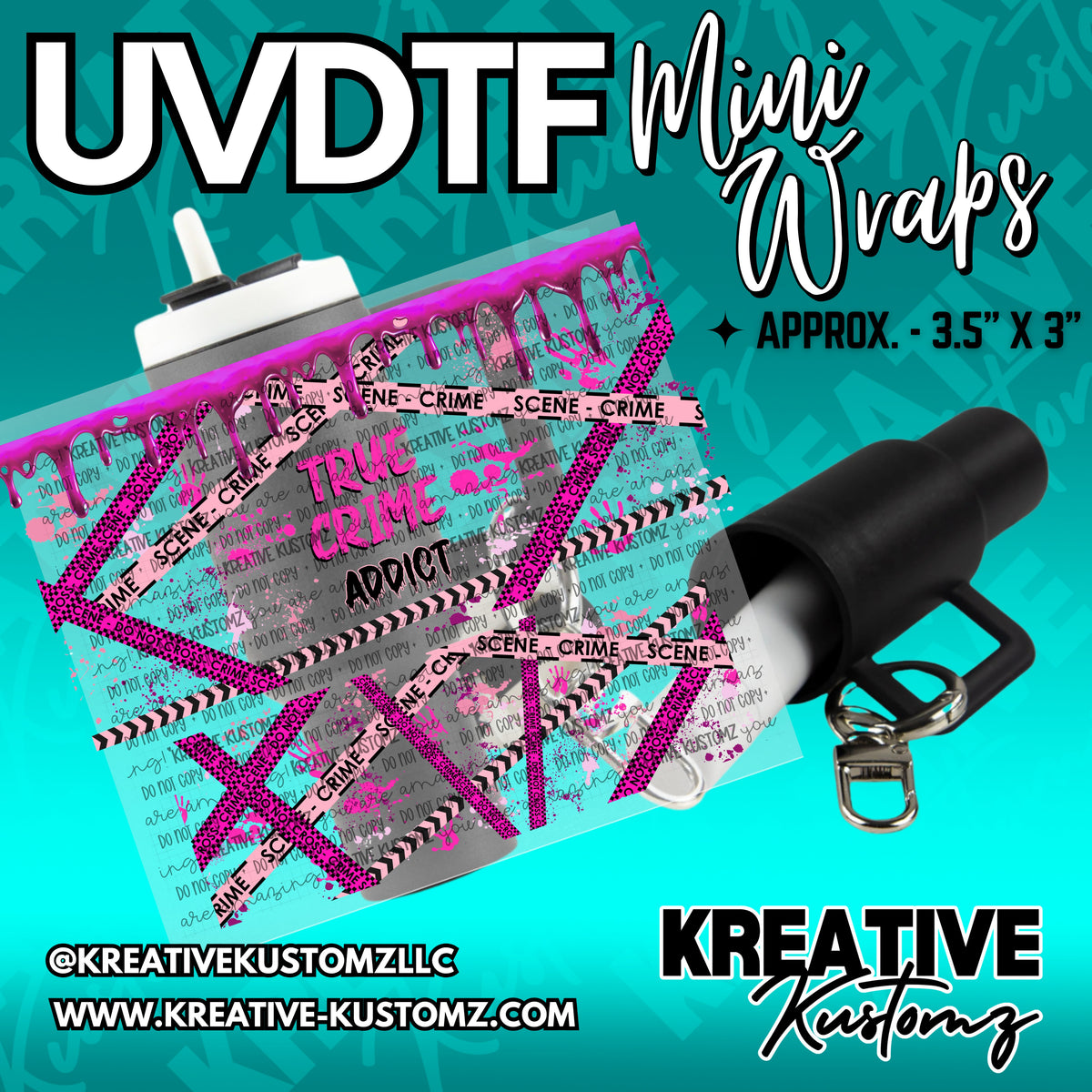 | UVDTF Mini Cup Keychain Wrap Decal
