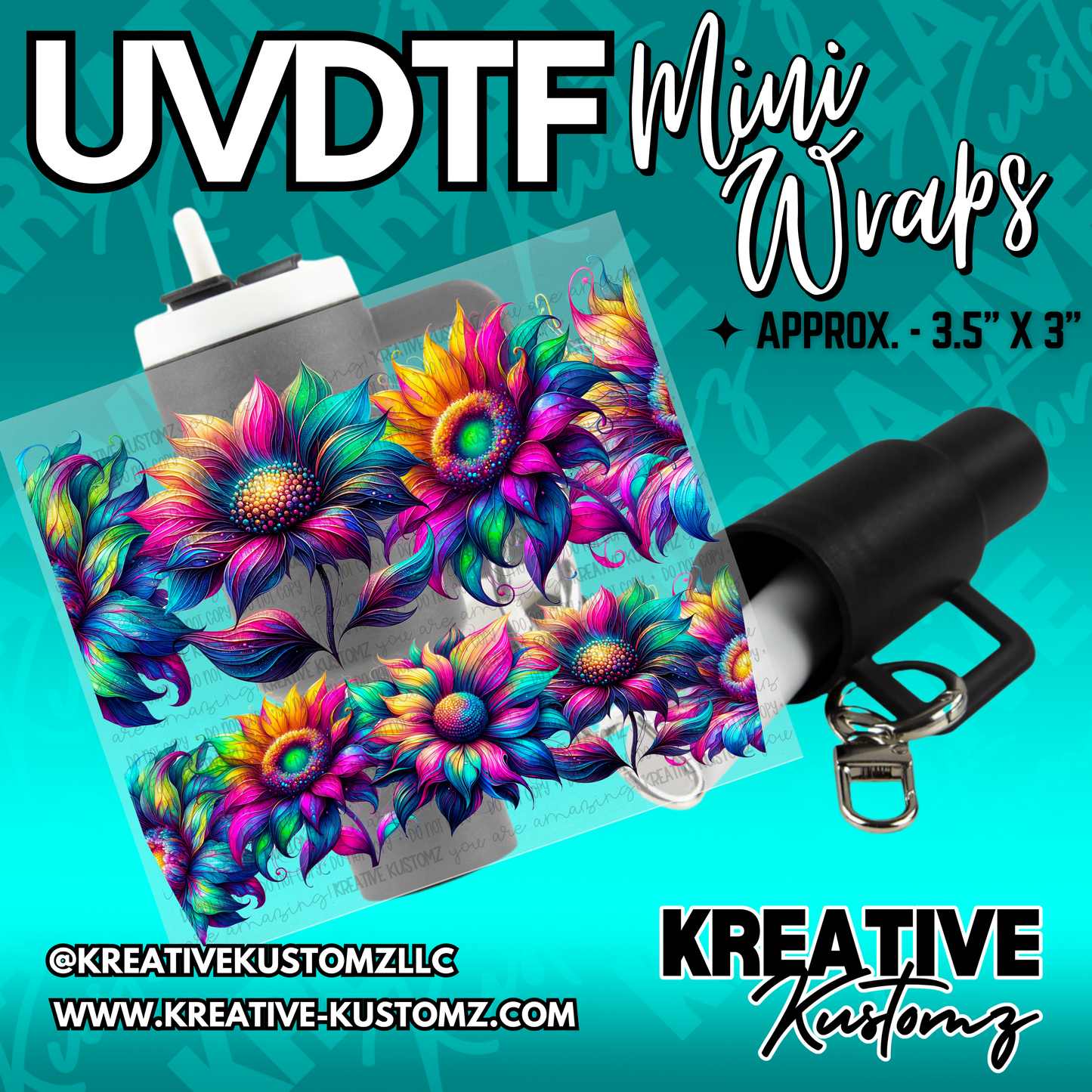 | UVDTF Mini Cup Keychain Wrap Decal