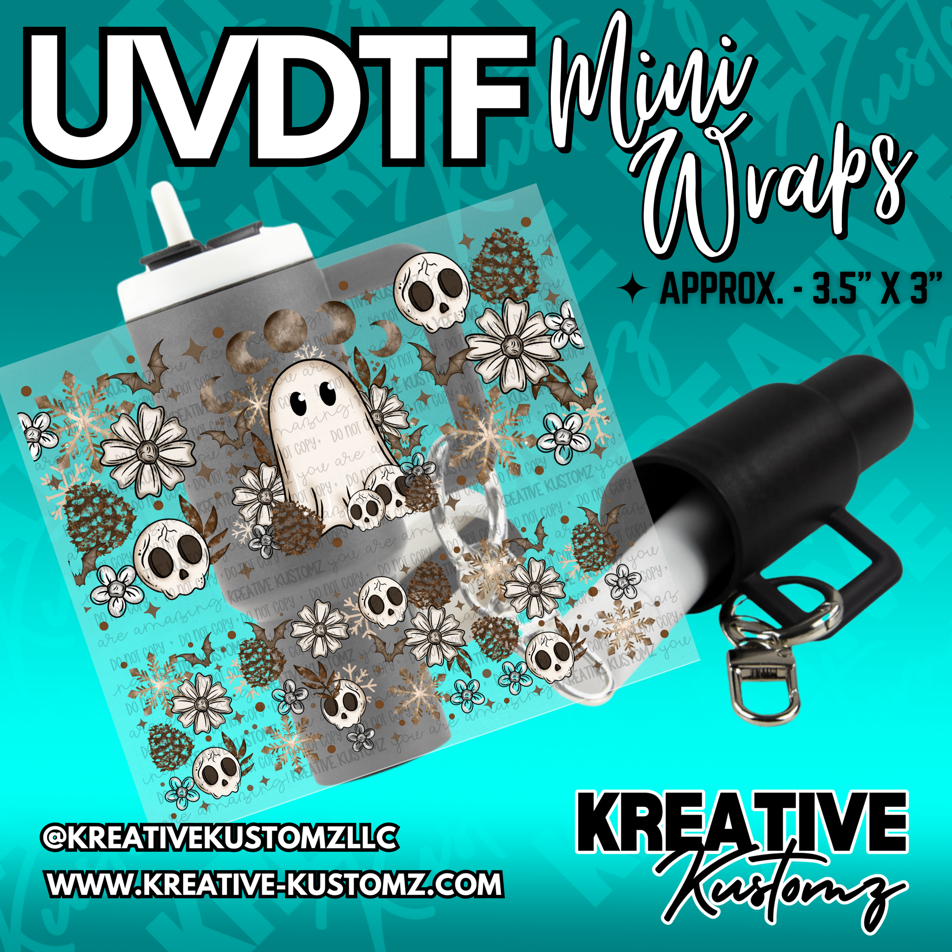 | UVDTF Mini Cup Keychain Wrap Decal