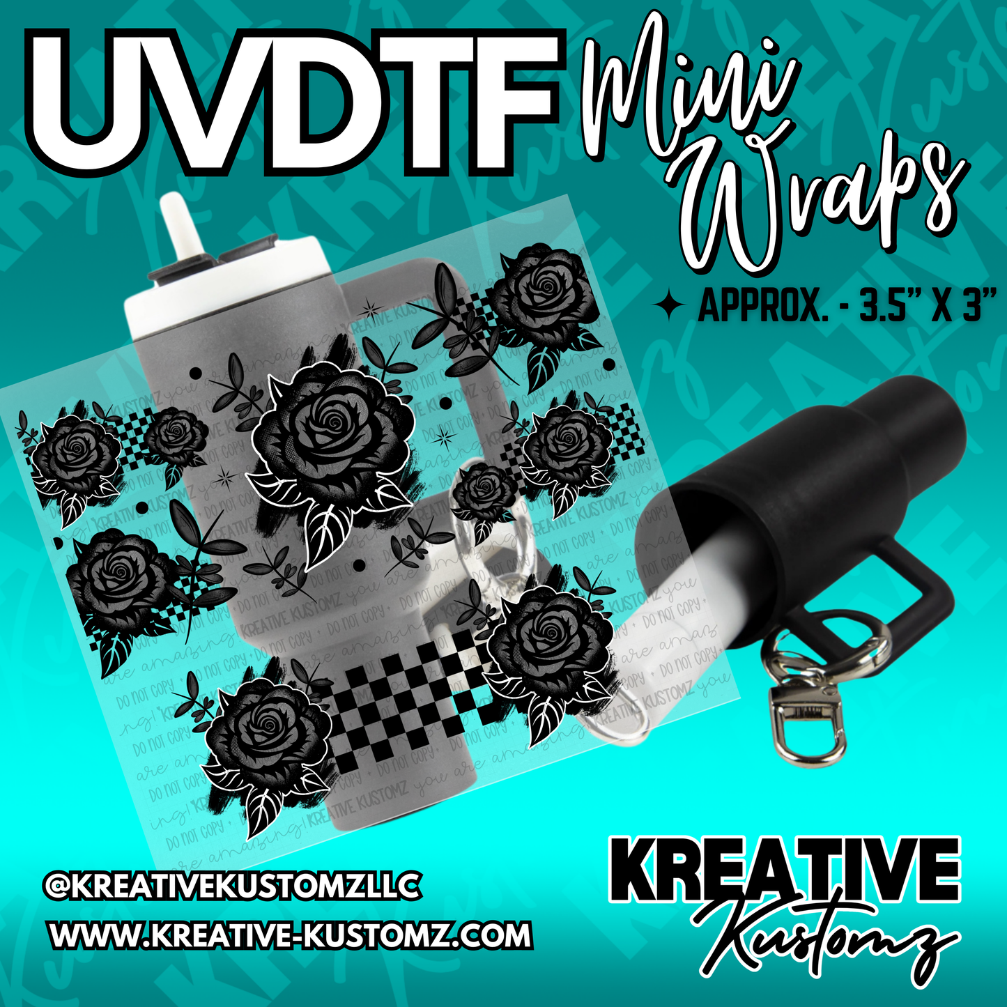 | UVDTF Mini Cup Keychain Wrap Decal