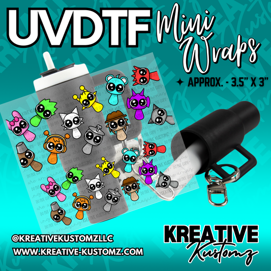 | UVDTF Mini Cup Keychain Wrap Decal