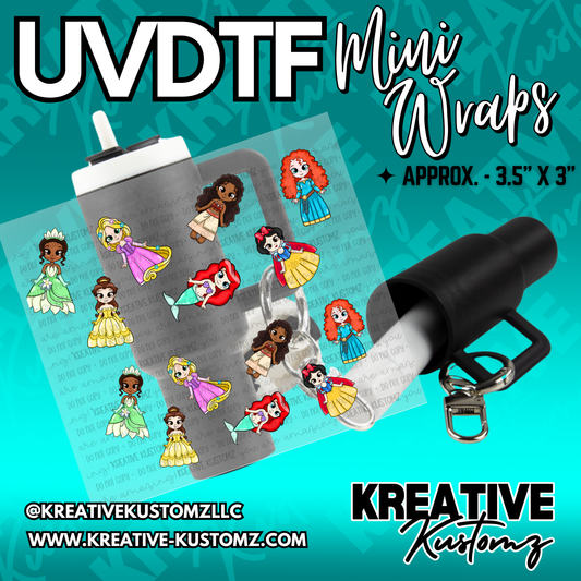 | UVDTF Mini Cup Keychain Wrap Decal