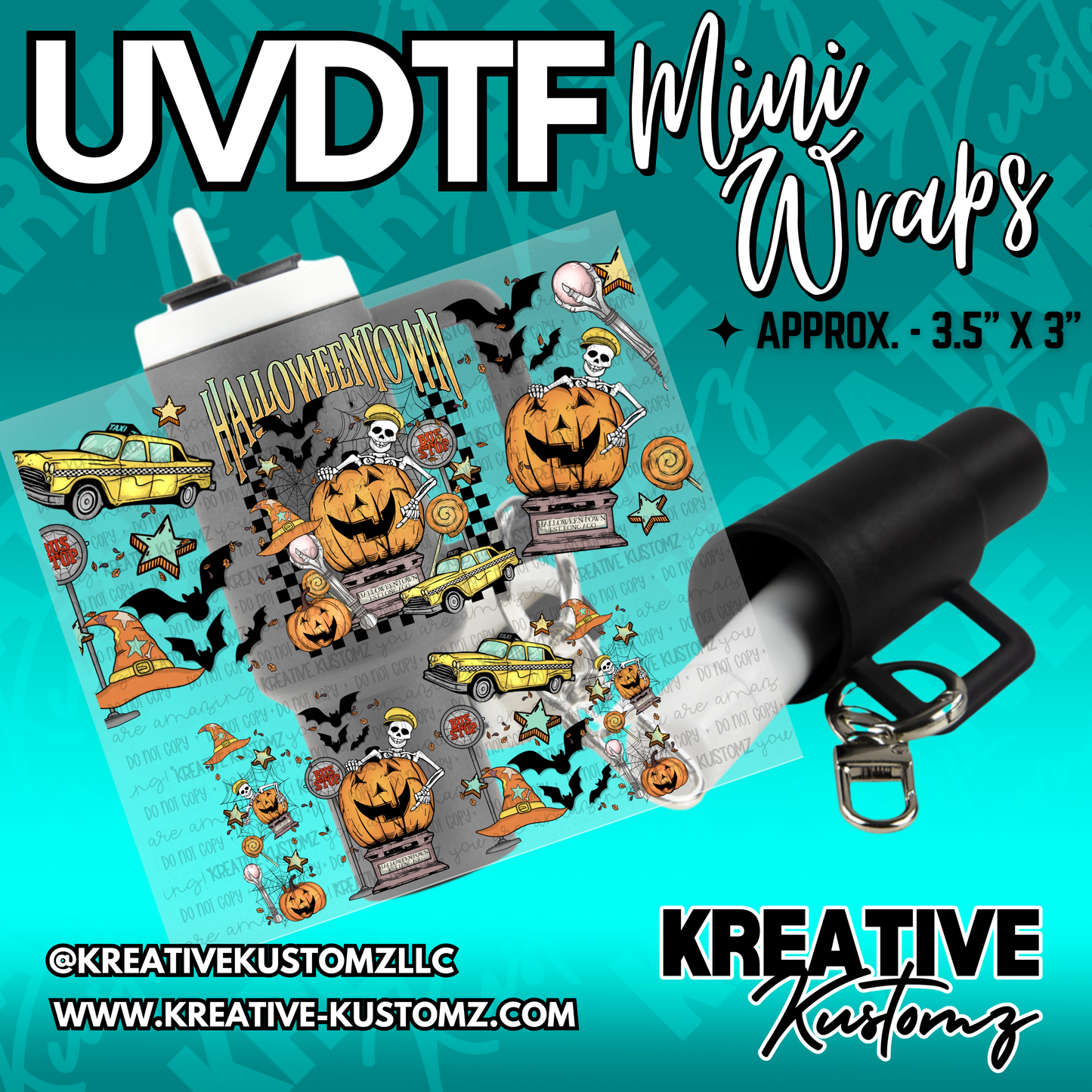 | UVDTF Mini Cup Keychain Wrap Decal