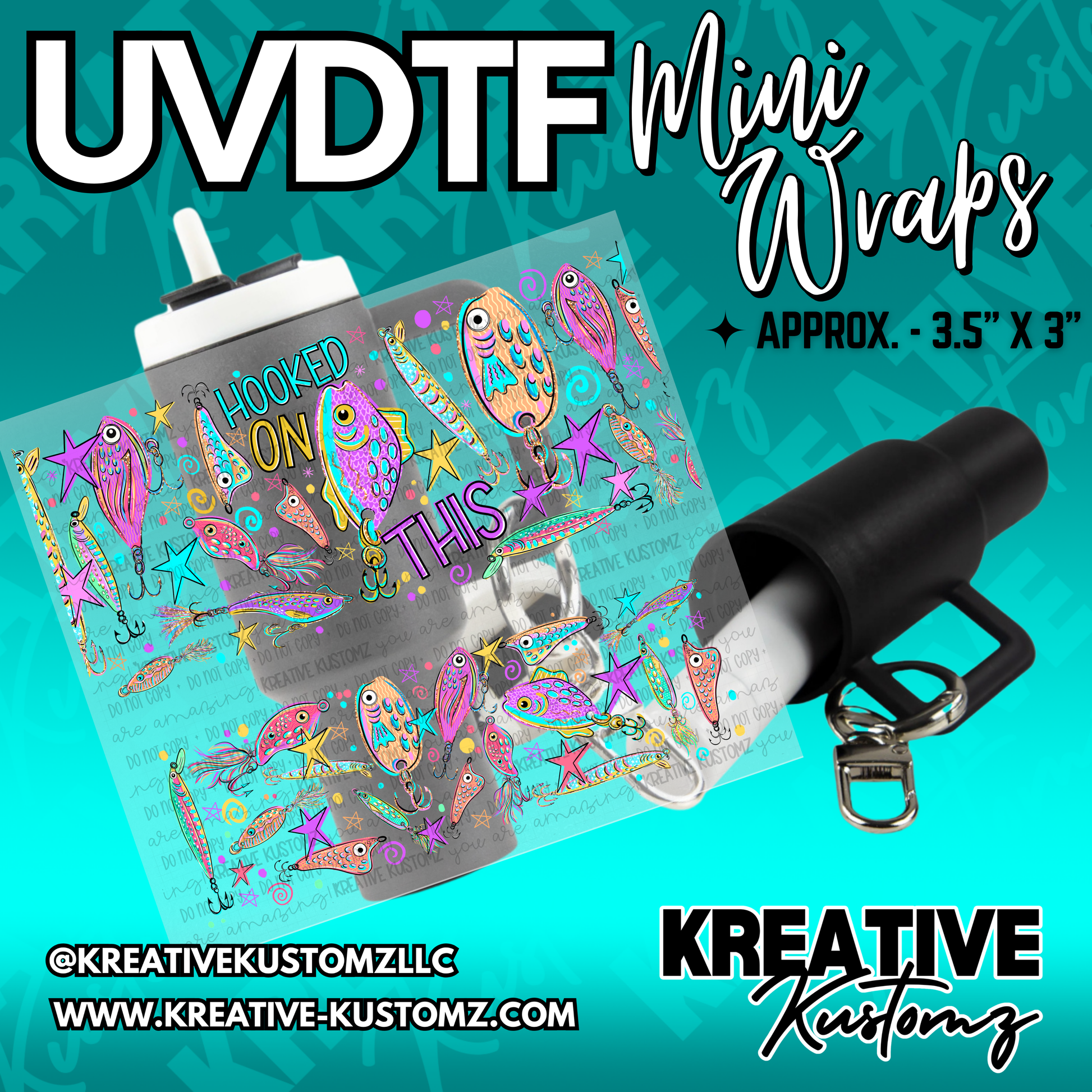 | UVDTF Mini Cup Keychain Wrap Decal