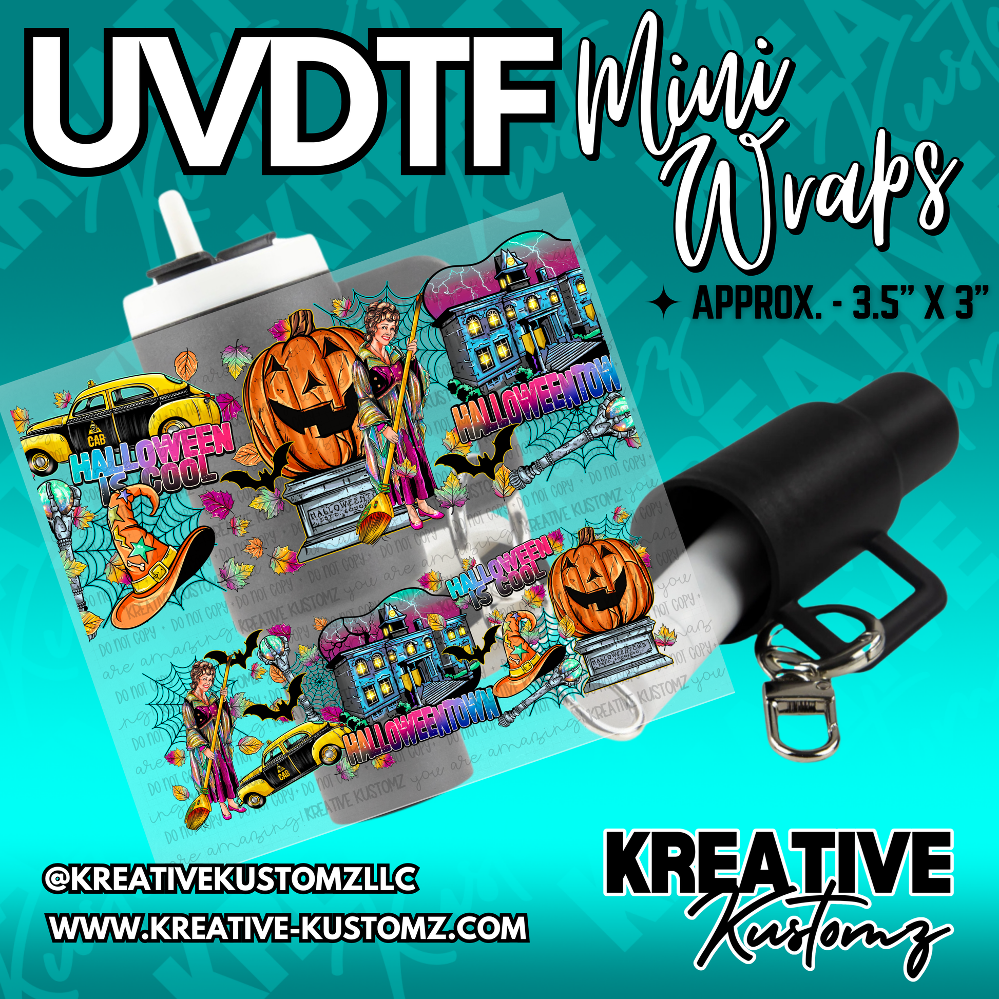 | UVDTF Mini Cup Keychain Wrap Decal