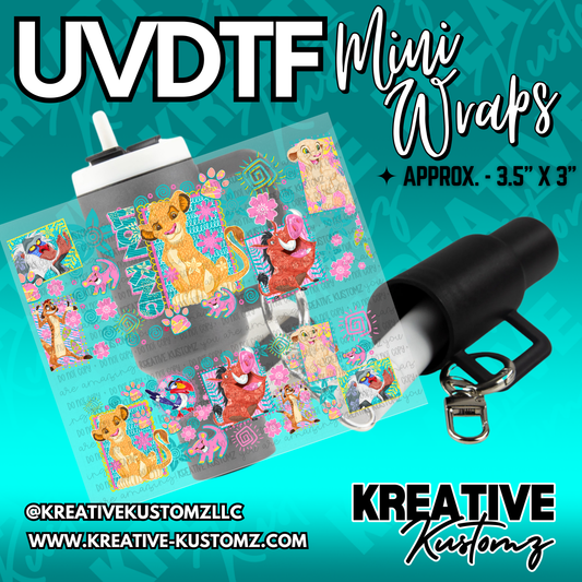| UVDTF Mini Cup Keychain Wrap Decal