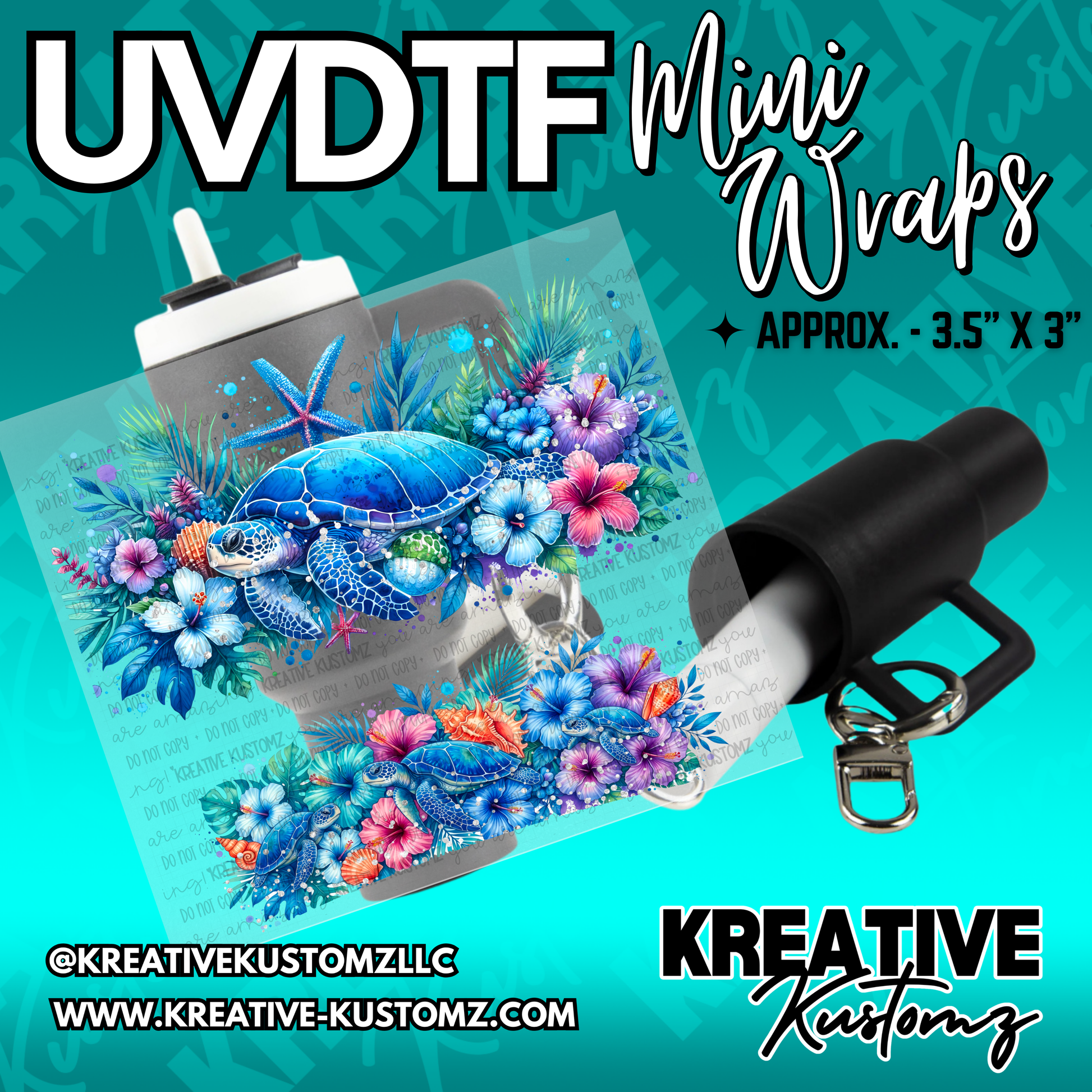 | UVDTF Mini Cup Keychain Wrap Decal