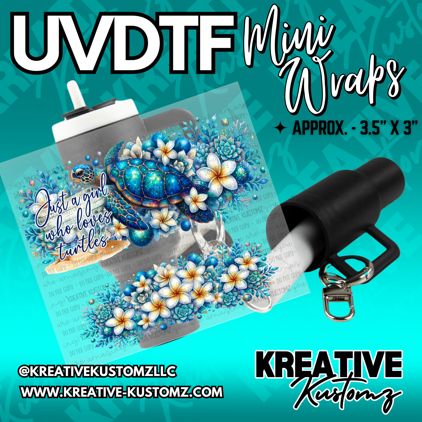 | UVDTF Mini Cup Keychain Wrap Decal