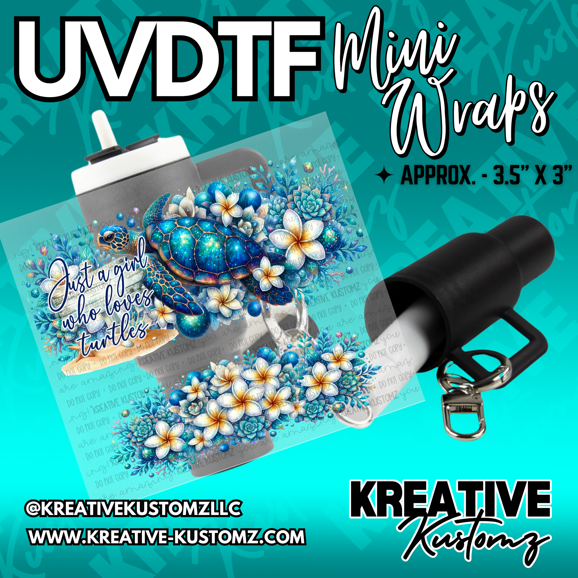 | UVDTF Mini Cup Keychain Wrap Decal